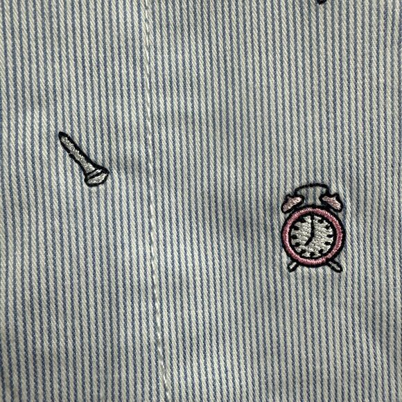 Vineyard Vines Blue Striped "Tee Time" Embroidered Skort, Size 12 - Picture 3 of 9